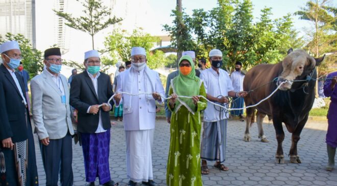 Sholat Idul Adha di Masjid Raya Hubbul Wathan Islamic Center Terapkan Protokol Kesehatan
