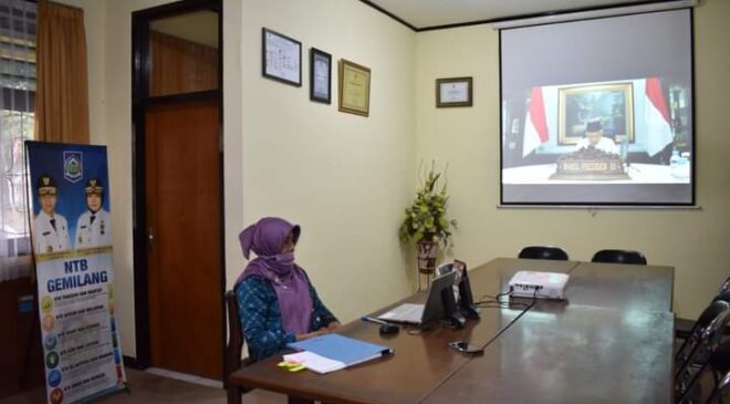 Rapat virtual Koordinasi Penyederhanaan Birokasi